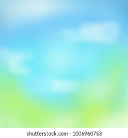 Vector background with blurred summer sky