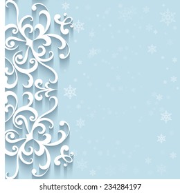 Vector background with border paper swirls, eps10