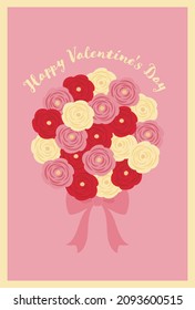 vector background with a bouquet of roses for banners, cards, flyers, social media wallpapers, etc.