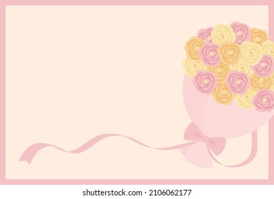 vector background with a bouquet of roses for banners, cards, flyers, social media wallpapers, etc.