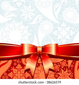 Vector background with bow