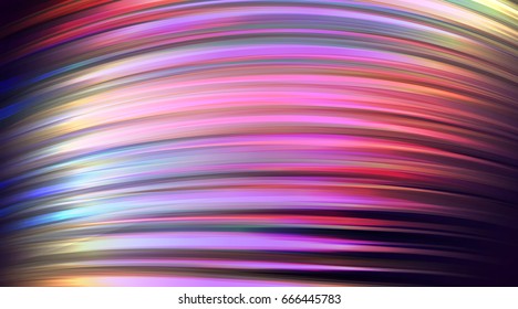 Vector background. Bright colorful abstract wave on black.