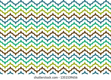 Vector background bright and colorful made of zig zag stripes