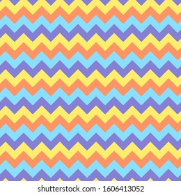 Vector background bright and colorful made of zig zag stripes