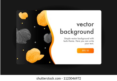 Vector background with bright colors and leafs theme