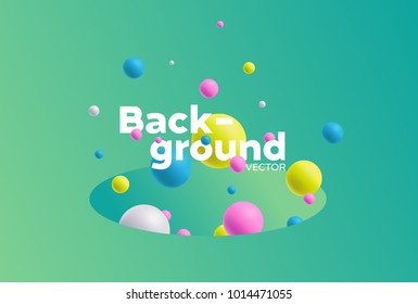 Vector background with bright colors and minimalistic shapes