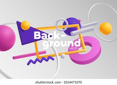Fondo vectorial con colores brillantes y formas minimalistas