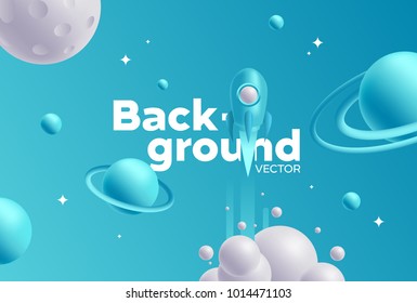 Vector background with bright colors and minimalistic shapes