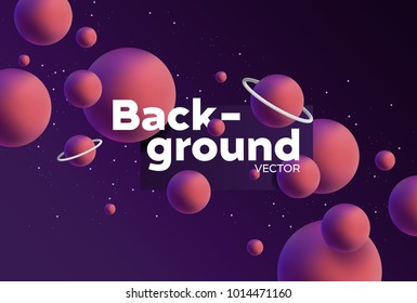 Vector background with bright colors and minimalistic shapes