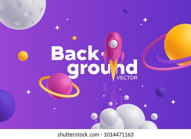 Fondo vectorial con colores brillantes y formas minimalistas