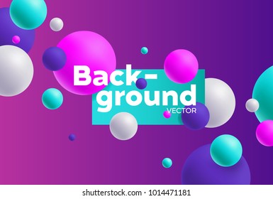 Vector background with bright colors and minimalistic shapes
