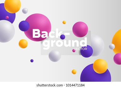 Vector background with bright colors and minimalistic shapes