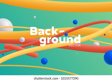 Vector background with bright colors and minimalistic shapes