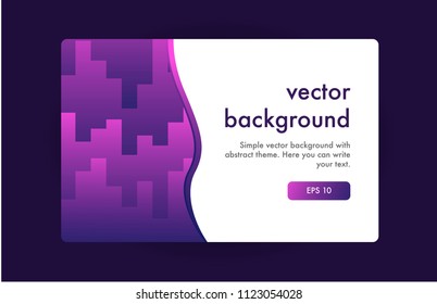 Vector background with bright colors and minimalistic design.