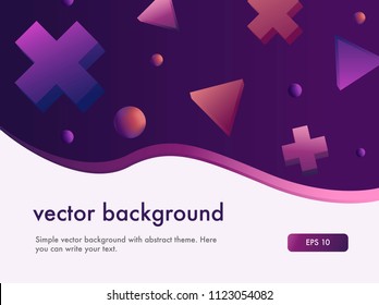 Vector background with bright colors and minimalistic design.