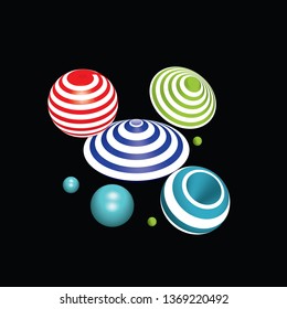 Vector background with bright colors and minimalistic shapes