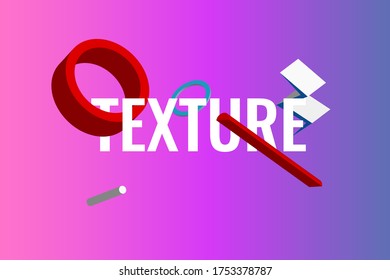 Vector background with bright colors and minimalistic shapes. 3d illustration.