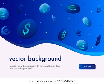 Vector background with bright colors and money theme.
