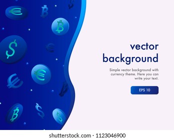 Vector background with bright colors and money theme.