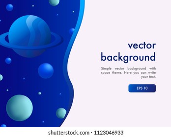Vector background with bright colors and space theme