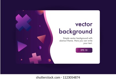 Vector background with bright colors and space theme