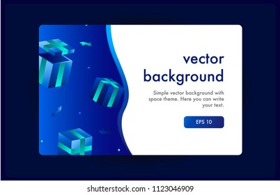Vector background with bright colors and surprise box theme