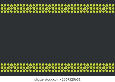Vector background with bright geometric pattern. Green pattern of connected dots on gray background. Vector illustration.