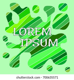 Vector background with bright green puddle