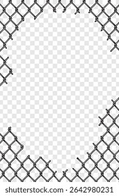 fundo vetorial da rede de ferro partida do lado