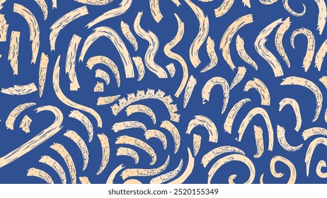 vector background with brush curve objects