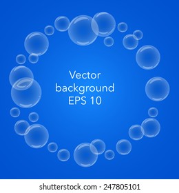 Vector background with bubbles