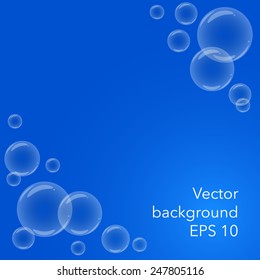 Vector background with bubbles