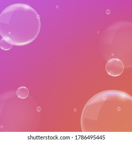 Vector Background with Bubbles . Illustration with Set of Shining Colorful Abstract Circles