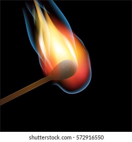 vector background burning match
