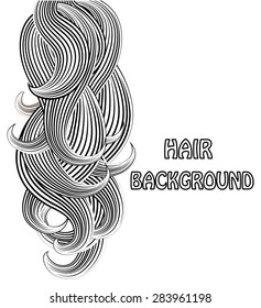 vector background business card from a black and white hair