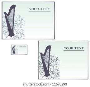 Vector background, business card, government letter-2