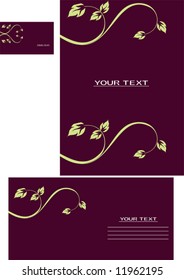 Vector background, business card, letter-10