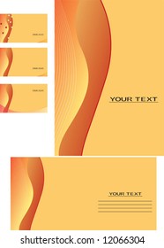 Vector background, business card, letter-16