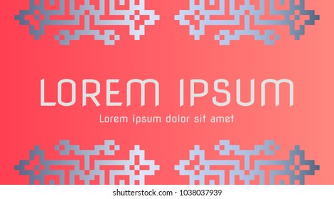 vector background for business cards, invitations and presentations. square-shaped ukrainian ornament on the background svg