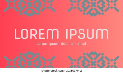 vector background for business cards, invitations and presentations. diamond-shaped ukrainian ornament on the background svg