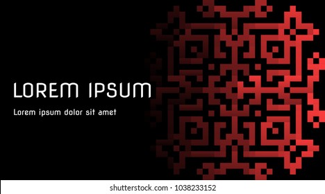 vector background for business cards, invitations and presentations. square-shaped ukrainian ornament from the right. svg