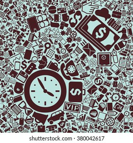 vector background of the business icons