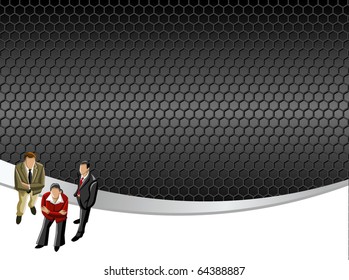 Vector background with business people