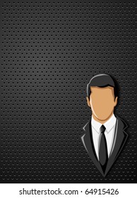 Vector background with a businessman