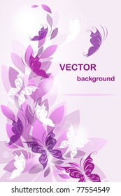 Vector background with butterflies