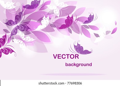 Vector background with butterflies