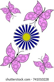 vector background butterfly