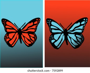 vector background with butterfly
