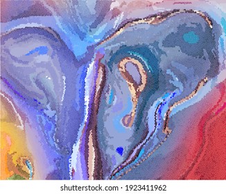 Vector background. Butterfly, color mosaic illustration