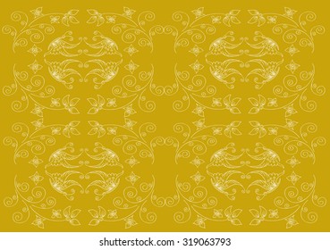 vector background with butterfly and floral